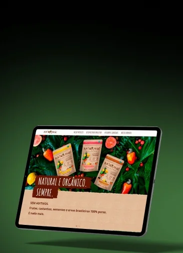 Site da Naturanic criado pela Nume
