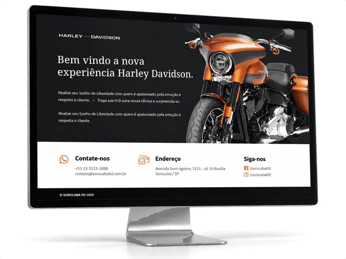 Site Harley-Davidson criado pela Nume